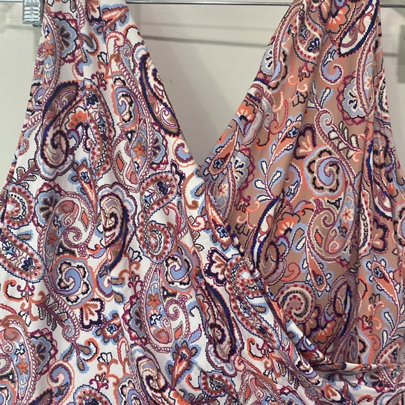 NWT Lands' End Women Tummy Control Surplice Wrap Swimdress 24W DDD - Picture 3 of 8